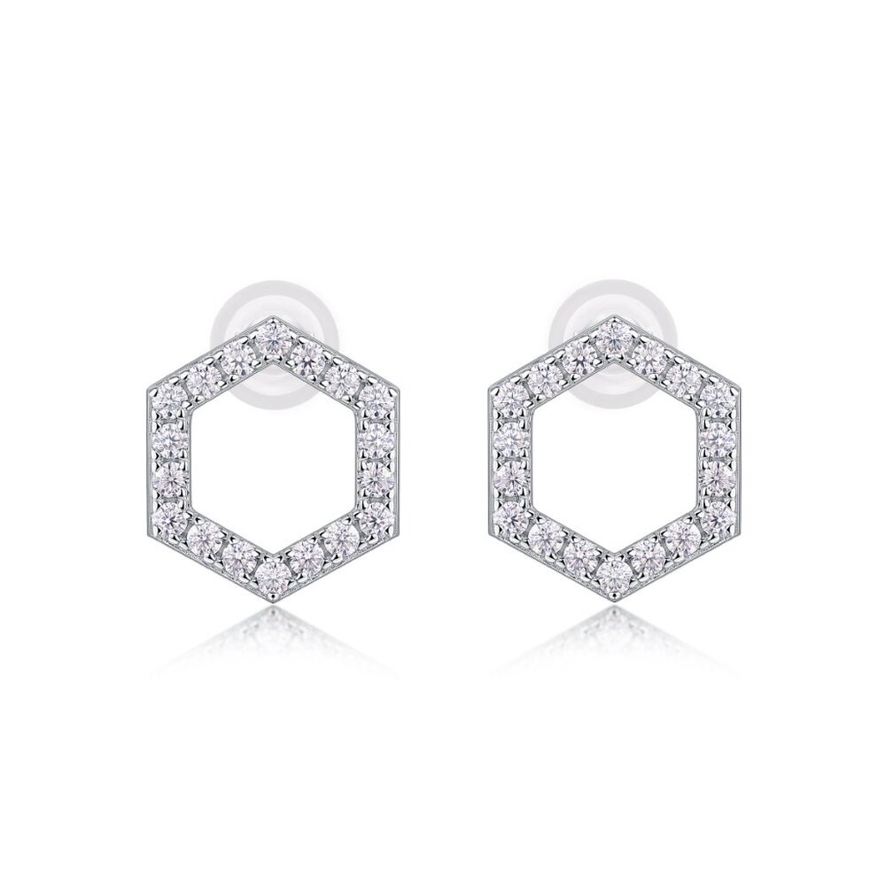 925 sterling silver moissanite earrings
